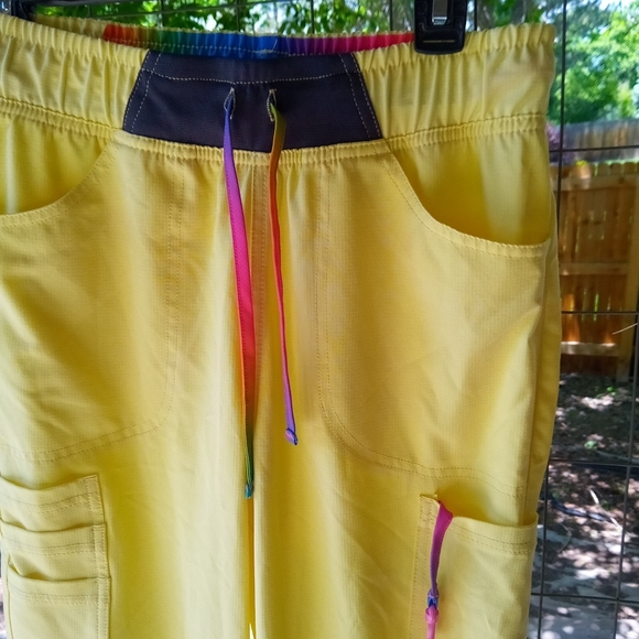 Yellow Mesh Pants - Picture 2 of 7